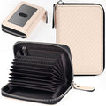 Credit Card Wallet, RFID Card Case Wallet, Zipper Card Cases Holder for Men Women, RFID Blocking, KeyChain Wallet, Compact Size Card Organizer Case for Women