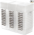Citylife 30Packs 1.3Qt Small Storage Bins with Lids,Stackable Clear | Plastic Containers for Beads, Buttons, Sewing Supplies, Office Supplies