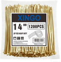 XINGO 14 Inch Gold Zip Ties 1200 PCS, 75 LBS Tensile Strength, UV Resistant Cable Ties, Self-locking Plastic Ties for Indoor and Outdoor Use