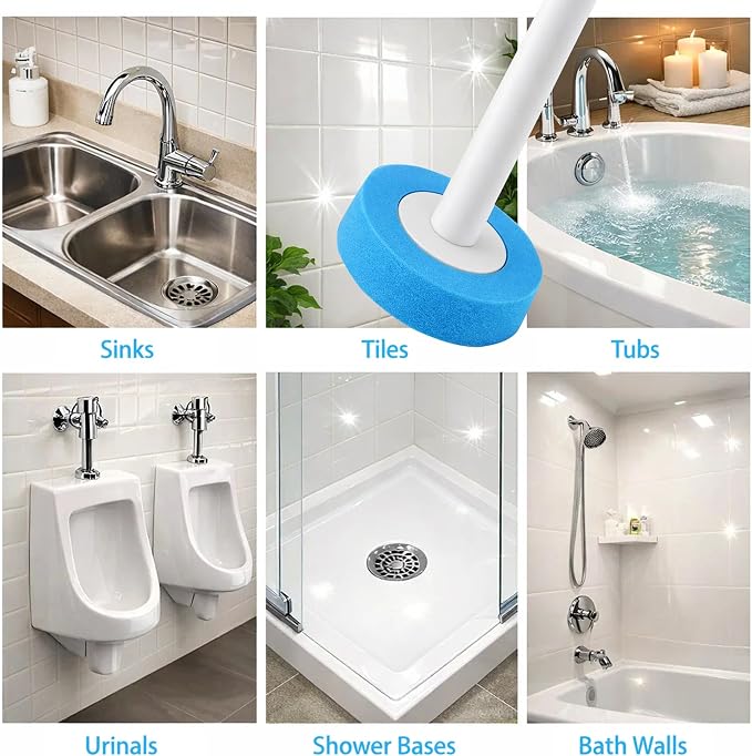 CiLoN 30 Pack Auto-Open Lid Disposable Toilet Bowl Brush & Holder System | Wall-Mounted Disposable Toilet Cleaning Set For Touch-Free Space-Saving Hygienic Modern Bathrooms (Starter Kit + 30 Sponge)