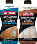 Weiman Hardwood Floor Cleaner and Polish Restorer Combo - 2 Pack - High-Traffic Hardwood Floor, Natural Shine, Removes Scratches, Leaves Protective Layer