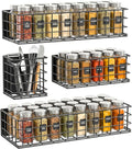 Ofiray-home Magnetic Fridge Shelf, 4-Pack Metal Strong Magnet Rack, Space Saving Spice Organizer, Utensil Holder, Fruit Potato Onion Storage Bins, Black Refrigerator Organizers and Storage