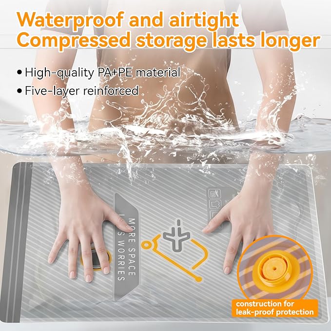 15-Pack Vacuum Bags for Travel with Wireless Rechargeable Pump, Carry-on Size Compression Packing Bags for Luggage & Suitcase, Space Saver for Clothes & Clothing, 15 Combo Travel Size, Fast 3S Vacuum