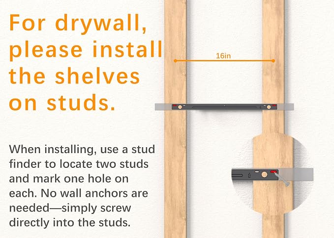BAYKA Floating Shelves Grey, 22.5 inch Rustic Wood Wall Mounted Shelves for Bathroom, Bedroom, Living Room, Kitchen, Hanging Shelf for Books/Storage/Decor (Gray,Set of 2)