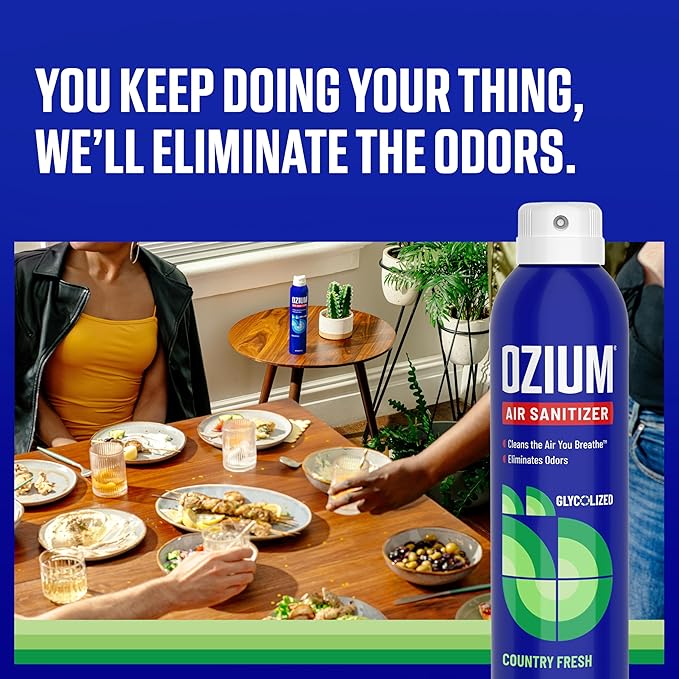 Ozium 8 Oz. Air Sanitizer & Odor Eliminator for Homes, Cars, Offices and More, Country Fresh, Pack of 1