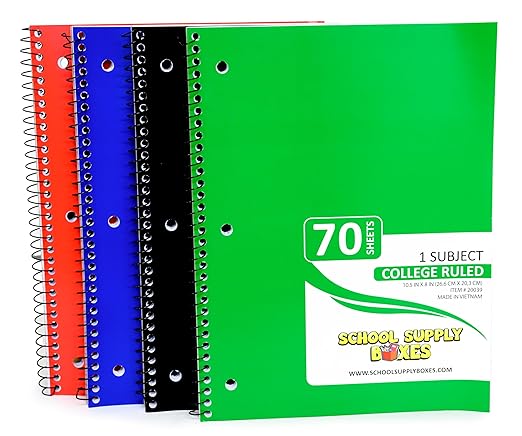 School Supply Boxes | High School Bundle (1 Box) | Back to School Essentials Kit for Students & Teachers | Includes 1" Binders, College-Ruled Notebooks, Highlighters, Markers, & More