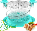 Chicken Shredder with Removable Plate - Manual Meat Shredder Tool with Transparent Lid & Cleaning Brush, Dishwasher Safe Kitchen Gadget for Shredding Chicken, Pork, Beef, Pulled Pork(Mint Green)