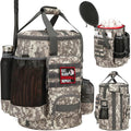 Baseball Bucket Bag, Softball Coaches Bags Fit 6 Gallon Buket | Baseball Coaching Accessories Organizer with Anti-Slip Bottom & Multiple Pockets for Bat, Gloves, Scoreboards
