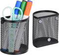 LUCYCAZ Magnetic Pencil Holder - Locker Accessories, 2 Pack Magnetic Pen Holder for Refrigerator for Home School and Office, Black