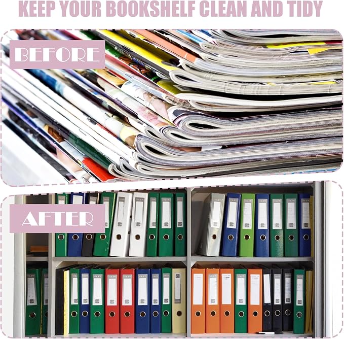 100 Pcs 3 Hole Punched Magazine Holders for Binders 11.6 In Plastic Magazine Organizer 3 Ring Binder Insert Strips Clear Magazine Collector for File Book Craft Paper