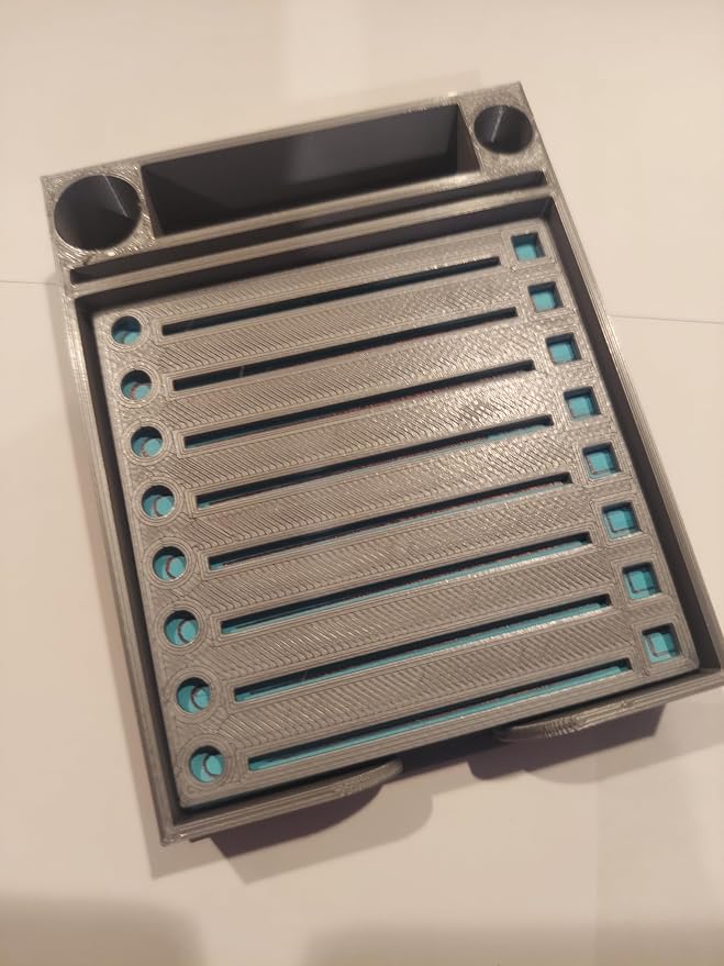 Sticky Note Holder w/Stencil (Gray)