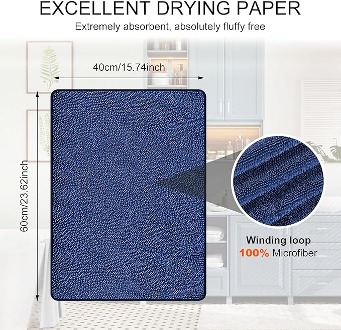 Longzhuo 3 Pack Microfiber Bath Towels, 15.7 x 15.7 Inches Microfiber Cleaning Cloth Towel Super Absorbent Microfiber Bath Towels, Streak Free Glass Window Car Mirror Bathroom, Perfect for Daily Use