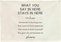 Classroom Wall Banner Decor-Teacher Gift-Inspirational Back to School Wall Art Flag Decor-What You Say In Here Stays In-Hanging Canvas Banner for Classroom Reading Corner Homeschool Teacher Office