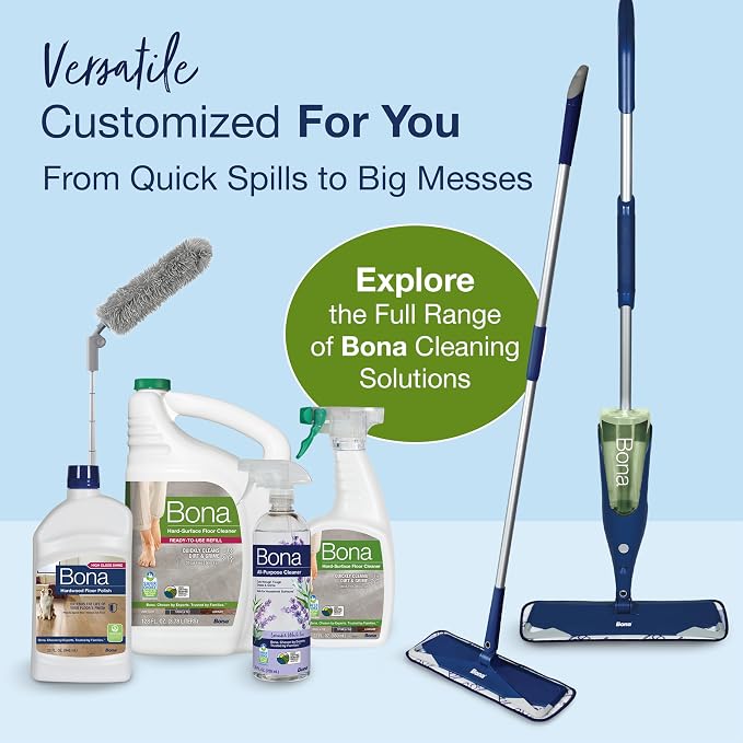 Bona Multi-Surface Floor Cleaner Refill - 128 fl oz - Unscented | Refill for Bona Spray Mops and Spray Bottles - Residue-Free Cleaning Solution for Stone, Tile, Laminate, and Vinyl Floors