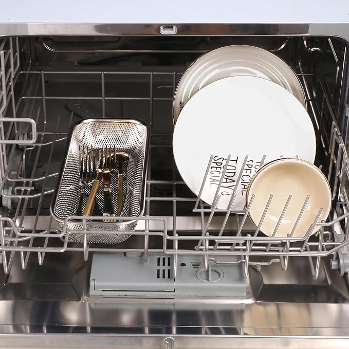 2Pack Stainless Steel Tumbler Cup Lid Organizer Inside Cabinet, Mason Jar Lid Holder, Rectangular Basket for Storage of Silverware, Chopsticks, straws and Utensils