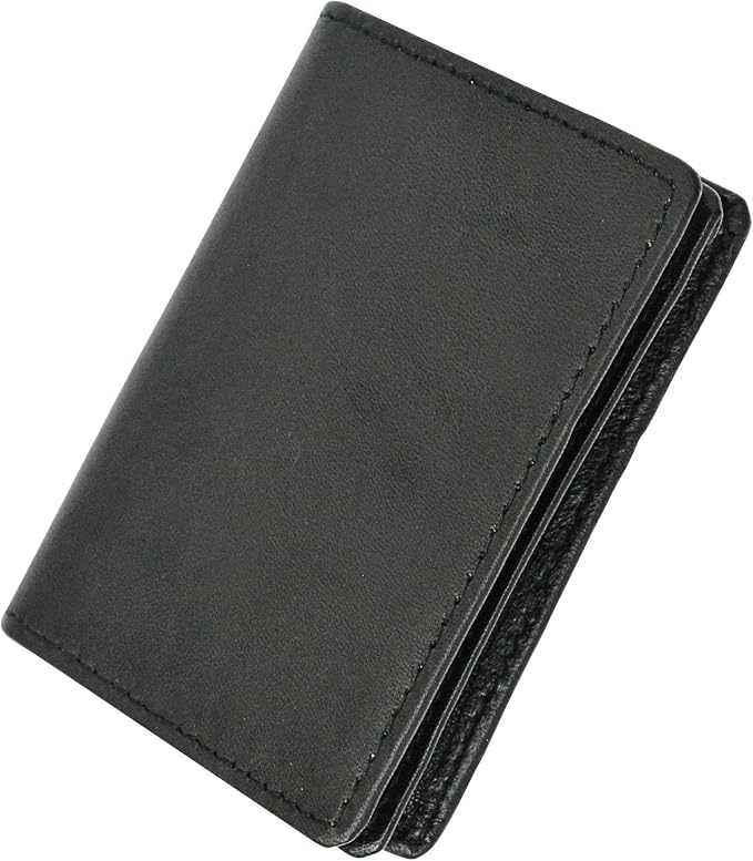 Marshal® RFID Blocking Mens Leather Expandable Business Card Case Wallet