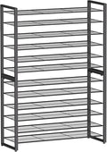Simple Trending 12 Tier Shoe Rack Holds 60 Pairs, Sturdy Tall Shoe Organizer, Heavy Duty Large Metal Stackable Shoe Shelf for Entryway, Closet, Bedroom, Black
