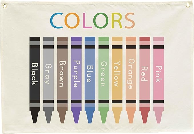Classroom Wall Banner Decor-Teacher Gift-Inspirational Back to School Wall Art Flag Decor-Colors-Hanging Canvas Banner for Classroom Reading Corner Homeschool Teacher Office Reading Corner
