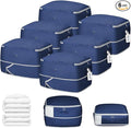 DIMJ Comforter Storage Bag 6 Pack - Blanket Storage Organizer Compression Bags, Large Capacity Ultra Space Saving Self Compression Organize for Bedding, Pillow, Duvet, Sheet Storage with Zipper Window