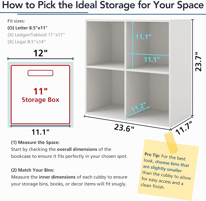 Homes: Inside + Out Apexa 3-Tier Cube Storage Organizer Shelves, Stackable Wood Bookcase Fits Cubby Bins for Organization, Dorm Teen Room Decor & Home Office, Taupe Grey