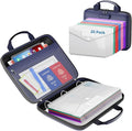 Binder Folders Organizer with 20 Pack Heavyweight Plastic Pockets,Fireproof File Folder Box with Lock,Zipper Binder Bag for Important Documents,Letter Size,Blue