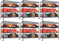 PrimeZone 6 Packs 55.5" W x 24" D x 80" H Heavy Duty Wire Storage Shelves with Wheels, 4 Tier Adjustable NSF Commercial Garage Shelving Unit, Rolling Metal Organizer Shelf Rack for Warehouse, Pantry