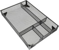 SEWACC Desk Organizer Storage Metal Desktop Organiser Aesthetic Office File Basket Metal Magazine Holder