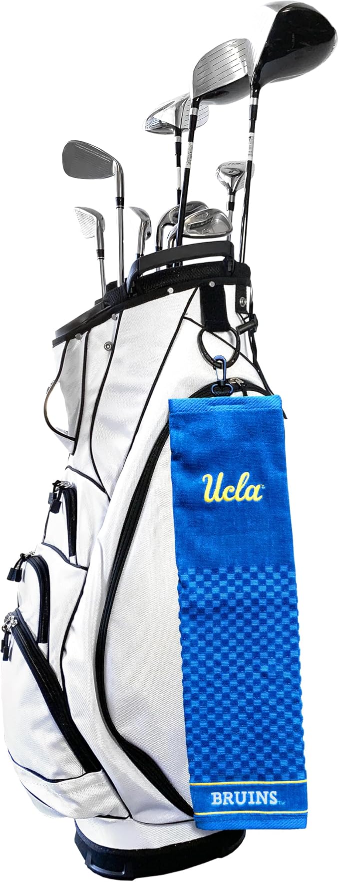Team Golf NCAA UCLA Bruins Embroidered Golf Towel Embroidered Golf Towel, Checkered Scrubber Design, Embroidered Logo