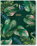 High Note 2026 Monthly Planner, 17-Month Planner: August 2025 – December 2026, 7.75" x 9.75", Greenery with Flexible Cover, Gold Foil, Project & Goal Planning Pages