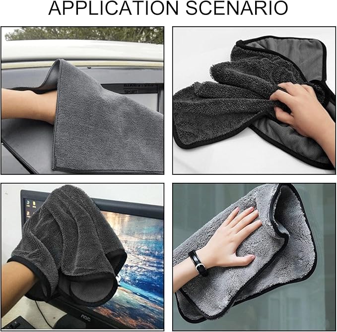 Longzhuo Shower Cleaning Cloths, 3pcs Drying Towel Super Absorbent Microfiber Bath Towels, Microfiber Cleaning Cloth for Windows, Bathroom, Car Home Office