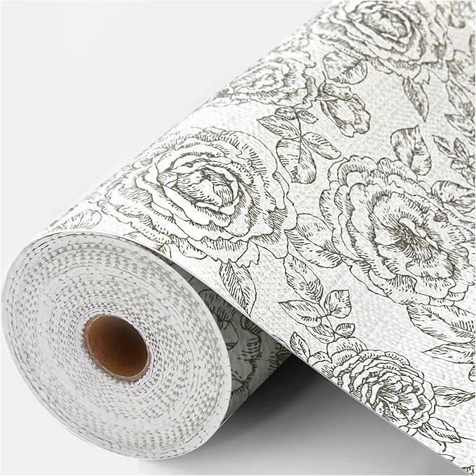 Coavas Shelf and Drawer Liner, Non Slip Extra Grip Non Adhesive Waterproof Thickened Cabinet Mat, Easy Cut for Kitchen Pantry Bathroom Dresser Cupboard (White, 12IN X 10 FT)