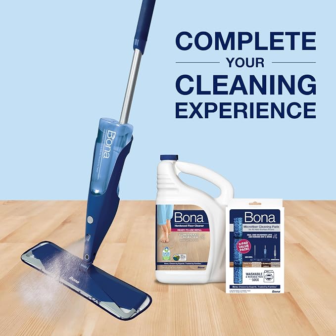 Bona Hardwood Floor Cleaner Refill - 128 fl oz - Unscented | Refill for Bona Spray Mops and Spray Bottles - Residue-Free Floor Cleaning Solution for Wood Floors