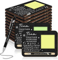 Kosiz 10 Set Back to School Teacher Gifts Bulk Team Together Wooden Sticky Note Holder with Notes and Ballpoint Pens Appreciation Thank You Gift for Teacher Back to School Party Supplies