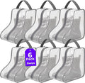 6Pack Foldable Boot Bags for Cowboy Boots, Waterproof Dustproof With Handle Short Boot Bag, Clear Boots Cover, Shoes Packing Organizers for Men & Women Sneakers