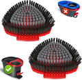 2 Pack Upgrade Scrub Brush Replace Heads Compatible with O Cedar EasyWring 1 Tank Spin Mop,Mop Replacement Scrubber Head Brush,Floor Cleaning Brush,More Layers of Bristles for Bathroom, Deck, Kitchen