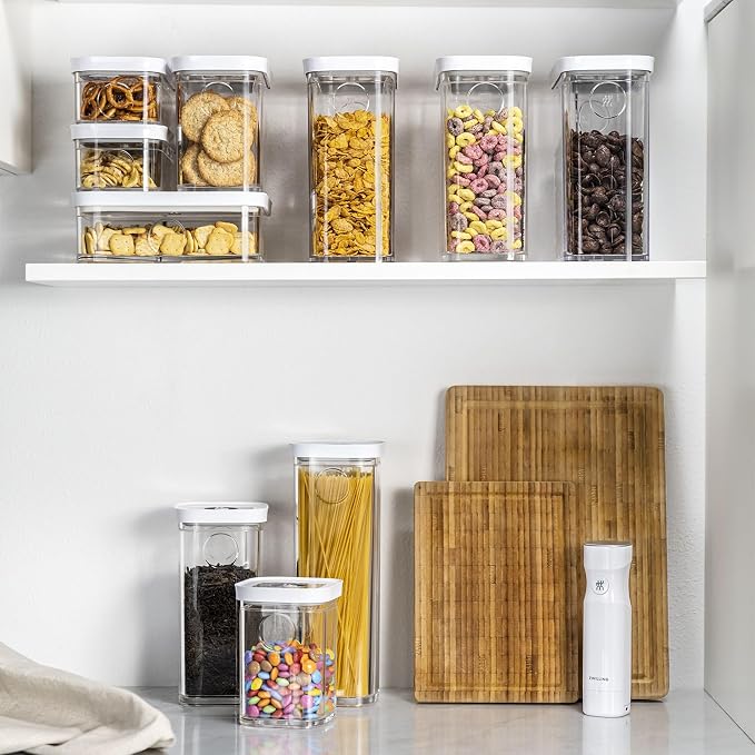 ZWILLING Fresh & Save Cube Boxes, Plastic, Airtight Dry Food Storage Container, Small X-Tall Cube, 4S Container, 1.8-qt