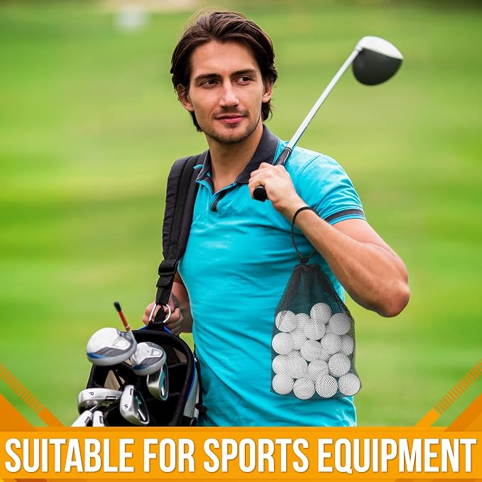 5 Pcs Small Mesh Bag Bulk, 11.8" x 7.48", Breathable Nylon (Black) | Reusable Small Mesh Bags Drawstring for Tennis, Golf, Travel, Beach, Sports Equipment, and Outdoor Activities; Tear-Resistant