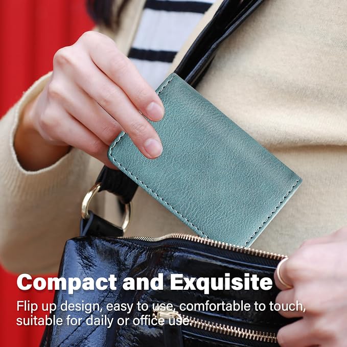 RFID Blocking Wallet - Minimalist Leather Business Credit Card Holder (Qyan)