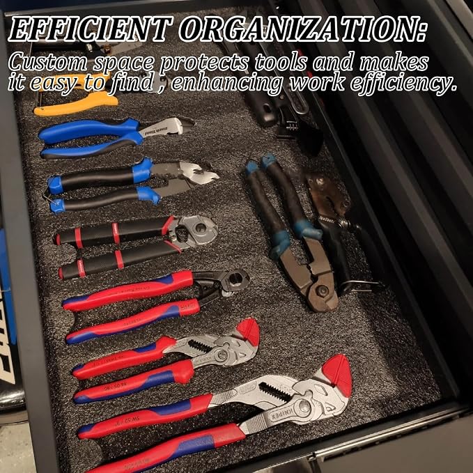 6 Pcs Tool Box Foam Inserts for Cases 24 x 24 x 1 Inch Tool Box Liner Polyethylene Foams Sheets Toolbox Kaizen Organizer and Storage Tool Shadow