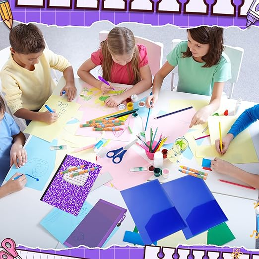 Gilprop 39 Pcs Back to School Supplies Essentials Bundle Include Pencils Scissors Ruler Eraser Crayon Sharpener Notebook Pencil Case Folder Notebook(Purple)