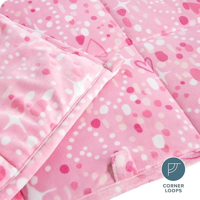 Bare Home Weighted Blanket Twin or Full Size 10lb (40" x 60") - Minky Fleece - Premium Heavy Blanket Nontoxic Glass Beads (Princess, 40"x60")