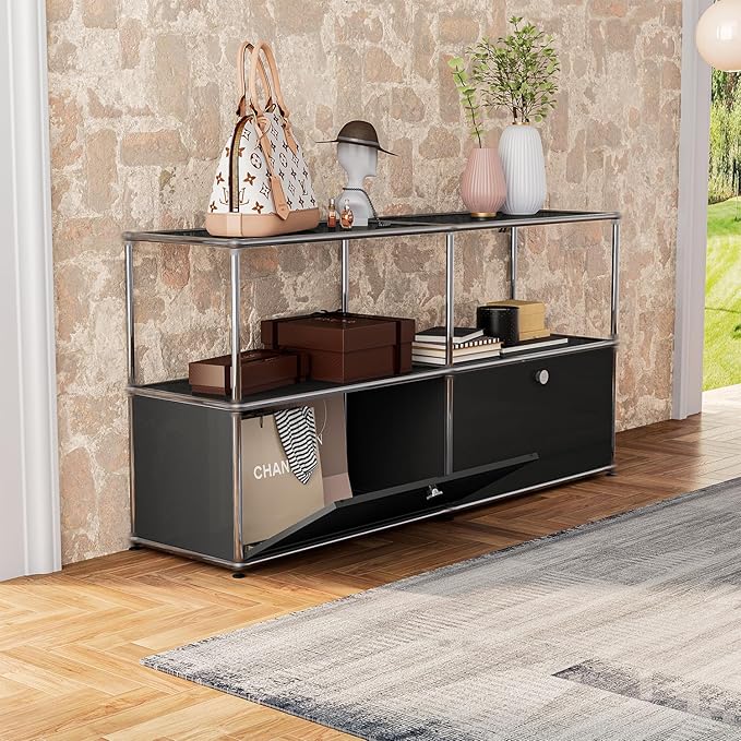 Modern Storage Cabinet Sideboard Versatile Free-Standing Organizer Cabinets for Home Office, Living Room, Bedroom, Kitchen, Garage