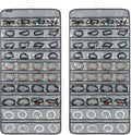 80 Pockets Hanging Jewelry Organizer for Holding Jewelries Dual-Sided Accessory Display Holder for Earrings Bracelets Rings (80 Pockets-Grey)