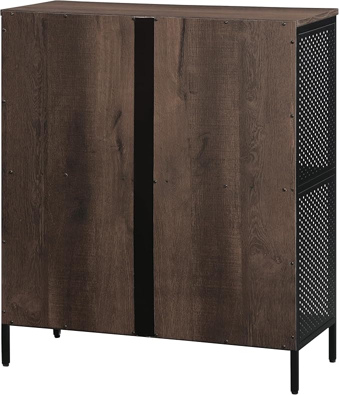 OSP Home Furnishings Ace Contemporary Modern Storage Bookcase with Shelves, 2 Shelves, Ozark Ash Finish
