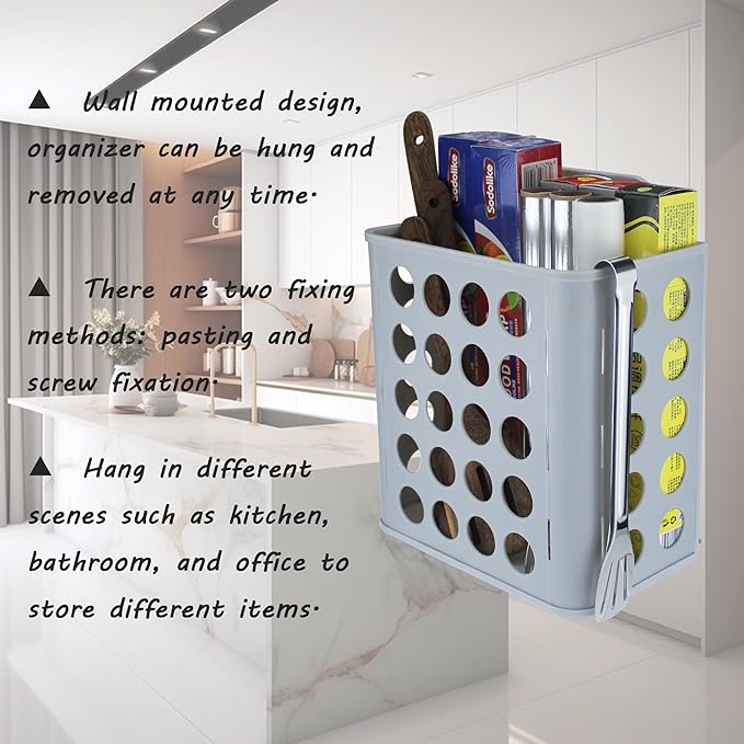 Plastic Bag Holder (2sets/pack) Grocery Bag Holder Dirty clothes basket and kitchen organizer.…
