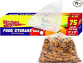 PARTY BARGAINS 1 Gallon Food Storage Bags with Twist-Ties, 11" x 13" (75 Count) – Heavy Duty Plastic Food Saver Bags for Kitchen, Meal Prep, Freezer & Pantry Organization | Leak resistant, Keeps food fresh, Clear visibility, Freezer friendly, Easy twis...
