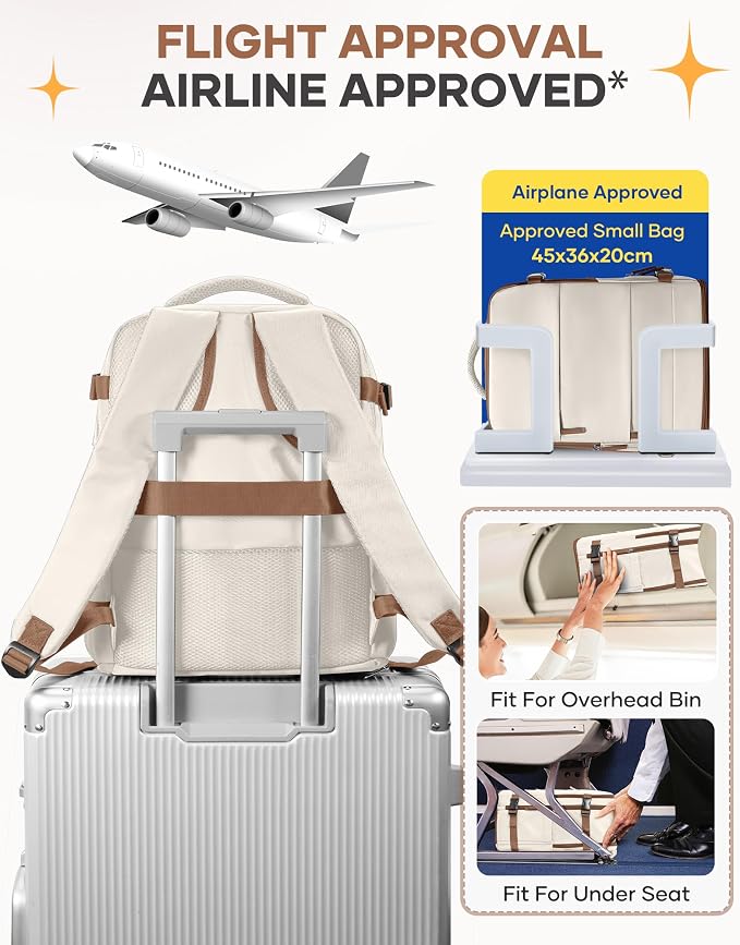 coofay Extra Large Travel Backpack Carry on Flight Approved Mochila De Viaje Personal Item Backpack for Airlines Frontier Airlines Personal Item Bag Backpack for Travel Backpacks for Men Women