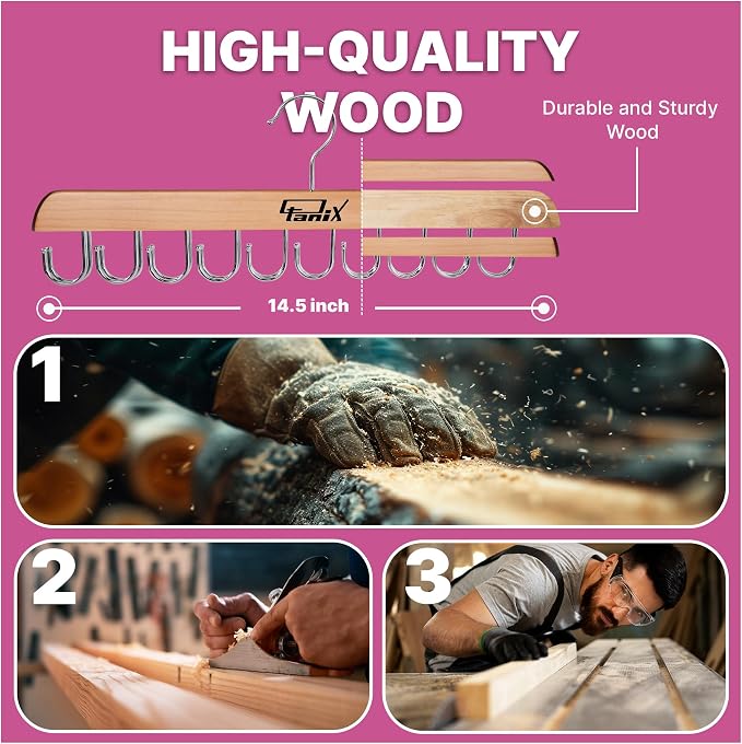 3 Pack Tank Top Hangers Space Saving, Bra Hangers for Closet Organizer, Bra Organizer for Closet, Space Saving Organizers and Storage for Dorm & Apartment for Tankto (Wooden)