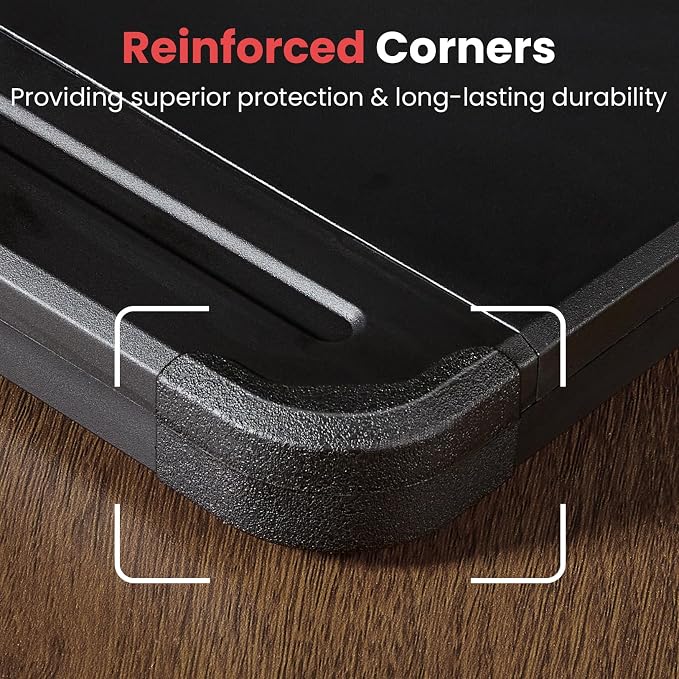 Sooez Reinforced Clipboard with Storage, Inner Plastic Folder Attached, Heavy Duty Clip Boards 8.5x11 with Pen Holder, High Capacity Nursing Clipboards Box for Teacher Office Home, Letter / A4 Size
