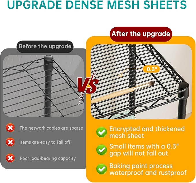 SINGAYE Small 2 Tier Shelves Wire Storage Shelving Adjustable Metal Shelf | Home Storage Small Rack Pantry Closet Unit for Laundry Room Organization Bathroom Kitchen